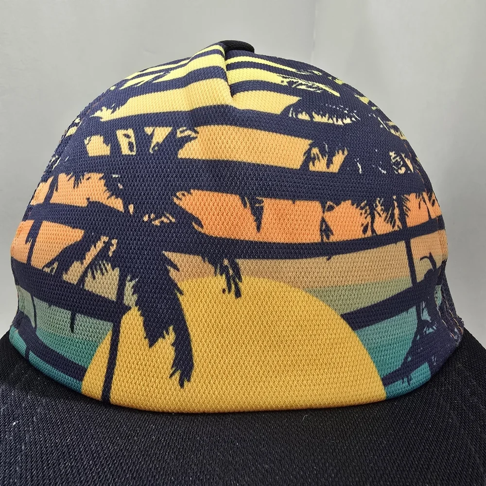 TOMMY BAHAMA kids‎ Trucker Mesh Snapback Cap Beach Print L/XL Navy NWT